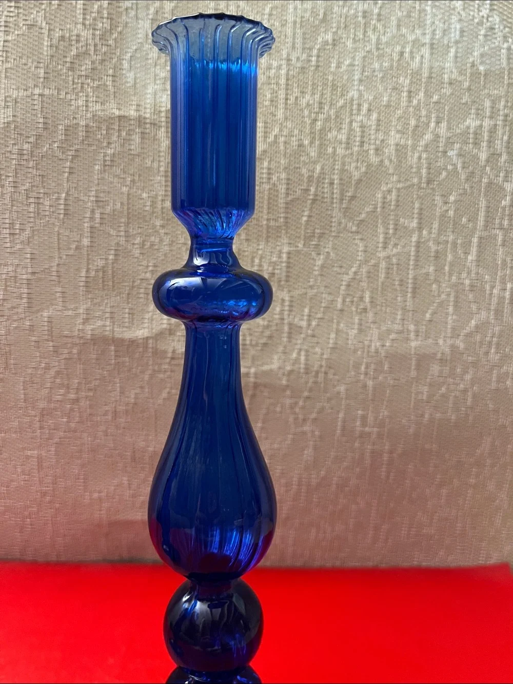 Modern Candle Holders modeTall Candle Holder, cobalt blue 10”H 8.25”H